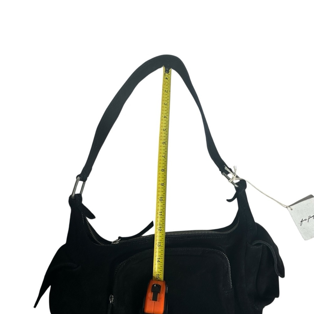 NWT Free People Siren Suede Shoulder Bag in Black - Picture 11 of 16